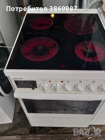 Печка със керамични котлони и вентилатор Siemens 