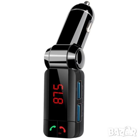 Блутут за кола (MP3player  FM предавател  зарядно USB и Bluetooth) / Материал на корпуса: метал, ABS, снимка 4 - Аксесоари и консумативи - 45695920