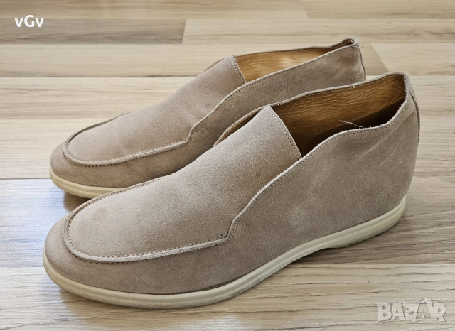 Мъжки мокасини Eleventy Beige Suede Slip-On1 - 42/43, снимка 5 - Мокасини - 54165393