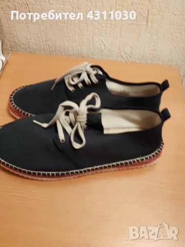 Мъжки тъмно сини еспадрили нови, номер 42, снимка 5 - Мъжки ботуши - 53392445