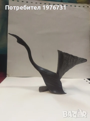 Метална скулптура на Птица ръчна изработка от ковано желязо , снимка 3 - Статуетки - 51110473