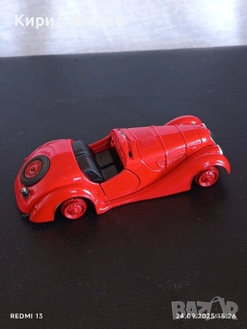 Метална количка Ретро модел БМВ 328 за КОЛЕКЦИЯ ДЕКОРАЦИЯ 51355, снимка 4 - Колекции - 51822168