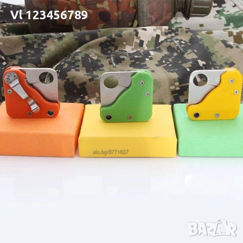 Мини джобно ножче с клипс за колан дизайн тип Spyderco 20х80, снимка 4 - Ножове - 50742936