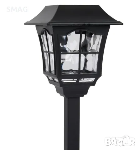 Слънчев фенер соларни лампи витраж черен 32см S_1165441, снимка 2 - Соларни лампи - 49904704