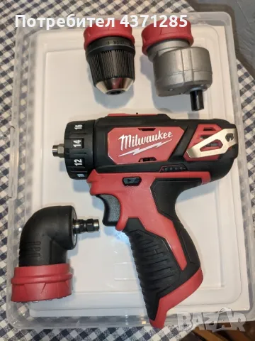 Milwaukee M12 BDDX винтоверт със сменящи се глави , снимка 1 - Винтоверти - 48873092