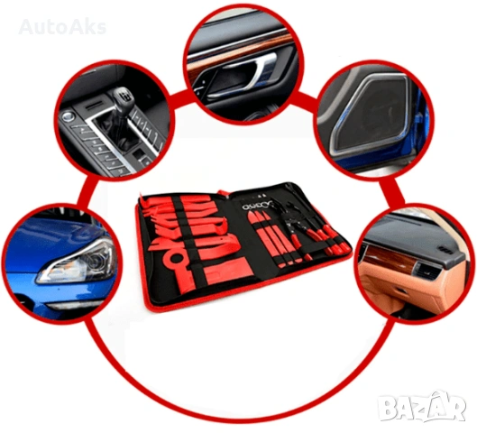 Инструменти комплект за разглобяване на панели 19 части, снимка 4 - Аксесоари и консумативи - 53852200