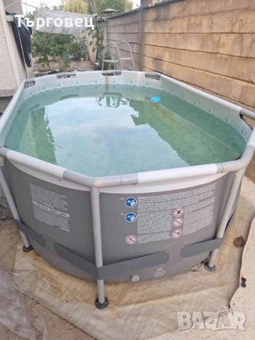 Басейн с мет. конструкция, 305x200x84см., овален, с филтърна помпа и диспенсър, Bestway 5614A Power , снимка 5 - Басейни и аксесоари - 51650383