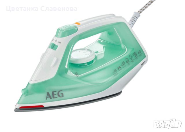 Ютия AEG DB 1720,  2200 W, ThermoSafe  Самопочистваща се, Зелена, снимка 1 - Ютии - 46159471