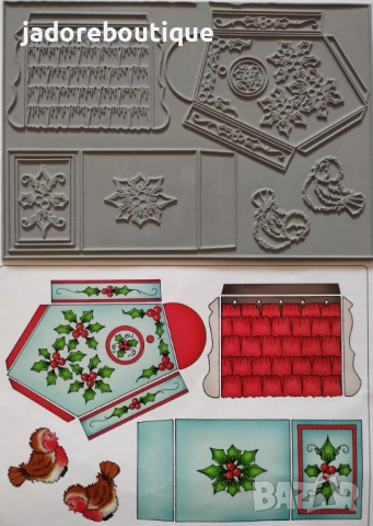 Гумен печат Коледни гумени печати за скрапбук картички журнали различни видове, снимка 3 - Други - 51928843