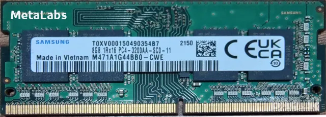 Памет за лаптоп DDR4 2x8GB 3200MHz Samsung M471A1G44BB0-CWE, снимка 2 - RAM памет - 49440511