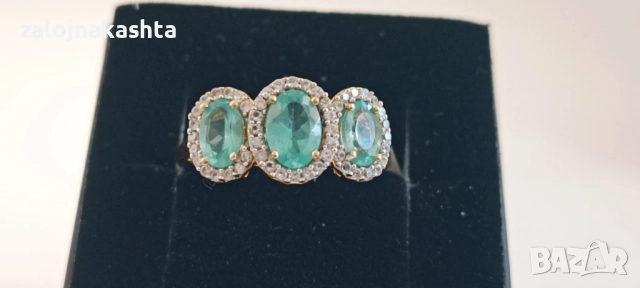 Сребърен пръстен с Тормалин-3,16гр/925