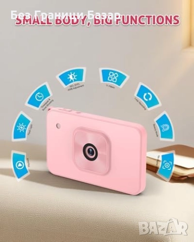 Нова Ултратънка 4K камера 64MP за влог и пътувания – компактен модел, снимка 4 - Камери - 52158293