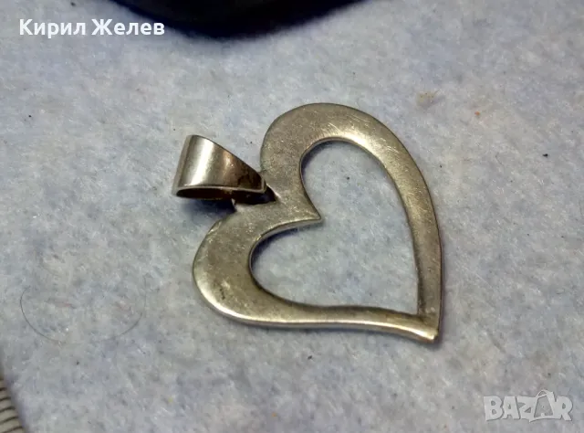 СТИЛЕН РОМАНТИЧЕН СРЕБЪРЕН МЕДАЛЬОН СЪРЧИЦЕ СРЕБРО 925 ПРОБА АРТ ПЕНДАНТ ВИСУЛКА 25154, снимка 2 - Колиета, медальони, синджири - 49958231