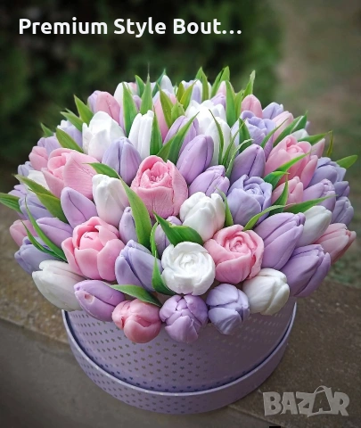 кутия със свещи/ лалета , снимка 2 - Декорация за дома - 53644780