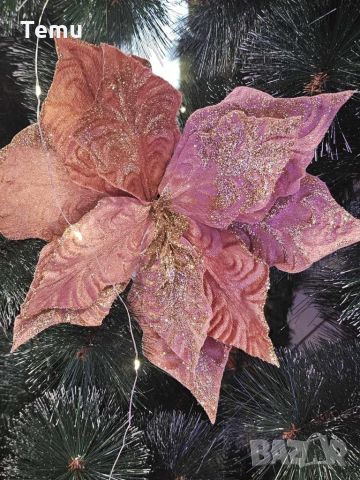 Коледна звезда декорация за елха Christmas Melania
