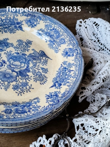 Чинии Gustavsberg „Fasan“ 1880–1925 г, снимка 4 - Антикварни и старинни предмети - 52562525