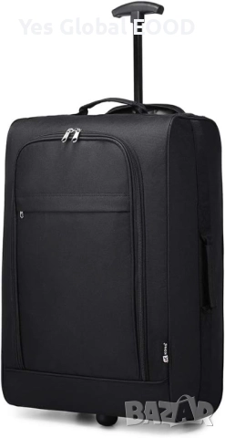 KONO лека ръчна куфарче на колелца 53x36x18 см черен