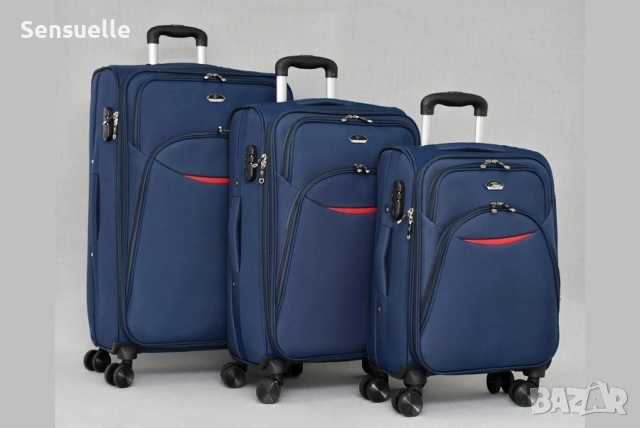 Куфари за багаж с колелца - комплект 3 броя, снимка 6 - Куфари - 53394693