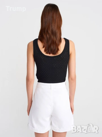 Високо качество Дънкови шорти с двойно плисиране и подгъв - бели, снимка 4 - Дънки - 50816510