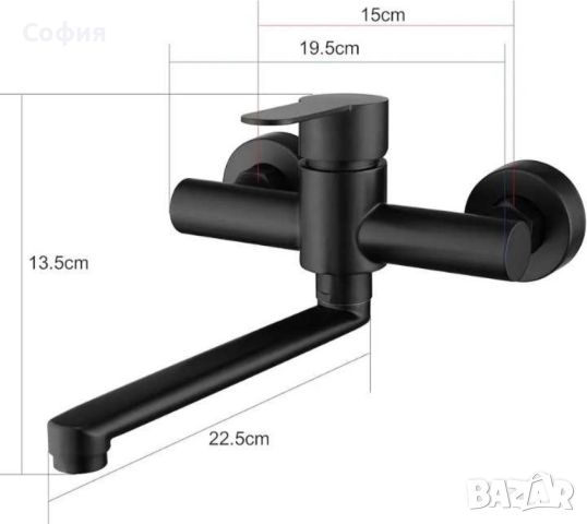 Въртящ се на  360°  кухненски стенен  кран (001), снимка 7 - Други - 46587089