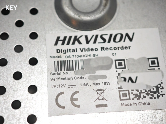 DVR Hikvision 4 канала 320gb HDD 1080p DS-7104HGHI-SH , снимка 3 - Комплекти за видеонаблюдение - 53120867