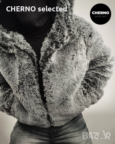 ZARA Яке от изкуствен косъм с качулка – Размер L – Ново без етикети, снимка 7 - Якета - 52860348