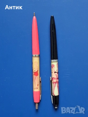 Две Стари Химикалки Голи Жени Еротика от Соца 70' те год., снимка 3 - Други ценни предмети - 53933525