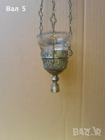 Много старо домашно метално кандило с чашка, снимка 4 - Антикварни и старинни предмети - 53987427