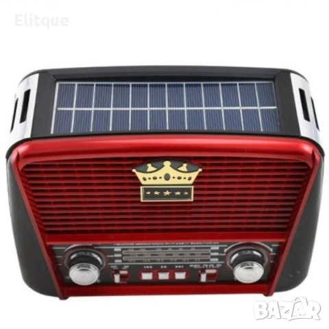 Ретро радио със соларен панел PX-BT455S, снимка 5 - Друга електроника - 53108264