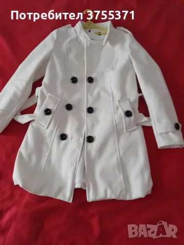 Бяло дамско палто , снимка 2 - Палта, манта - 50405764