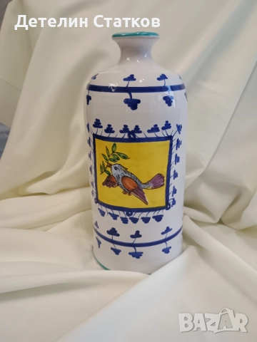Керамична ваза с флорален мотив  за колекционери, снимка 5 - Декорация за дома - 52044703