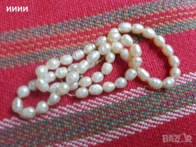Колие от естествени перли огърлица , снимка 3 - Бижутерийни комплекти - 53396372