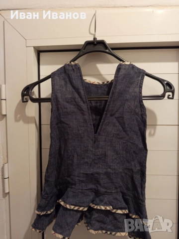 Оригинална детска рокля Burberry - размер 92, снимка 5 - Бебешки рокли - 51642908