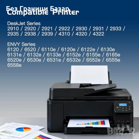 Нови 308XL мастилени касети за HP Envy DeskJet черна + цветна Тонер мастило принтер, снимка 3 - Принтери, копири, скенери - 54103909