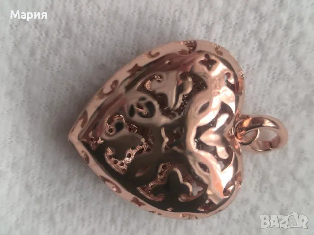 Масивна висулка от родирано сребро, снимка 3 - Колиета, медальони, синджири - 49869226