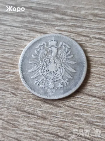 1 марка 1881 година "F" Германия , снимка 2 - Нумизматика и бонистика - 49702283