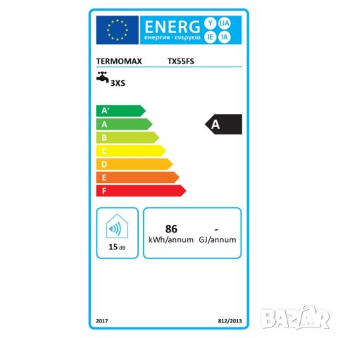 Водонагревател, 3600W, гъвкав струйник, за плот Енергиен клас А, снимка 2 - Други - 46779565