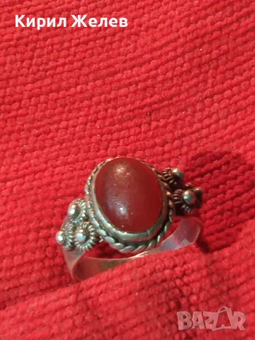 Старинен СКЪПОЦЕНЕН ОСМАНСКИ СРЕБЪРЕН ПРЪСТЕН СРЕБРО ВИСОКА ПРОБА с РЪЧНО ШЛИФОВАН КАРНЕОЛ 47482, снимка 15 - Антикварни и старинни предмети - 49273024