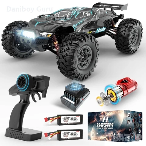 Hosim X07W безчетков мотор RC кола 1/10  Безчеткова скорост 68km/ч Хоби клас 4WD Всички терени