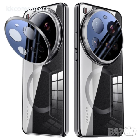 Удароустойчив Калъф с Магнит, Стойка и Скрийн Протектор за Xiaomi 15 Ultra – Черен, Сребрист, Прозра, снимка 4 - Калъфи, кейсове - 50745509