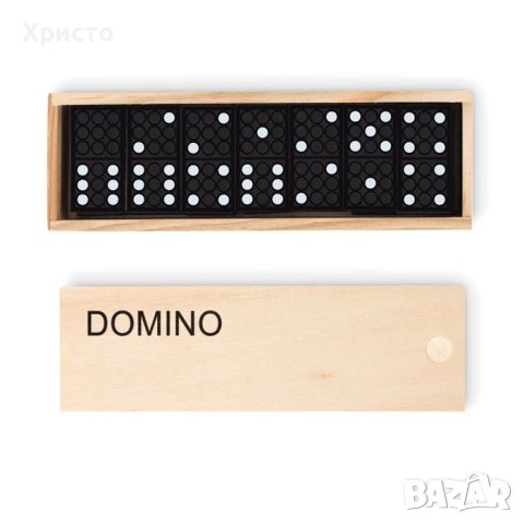 игра Домино в кутия от естествено дърво. Съдържа 28 броя плочки от MDF, снимка 4 - Образователни игри - 46248082