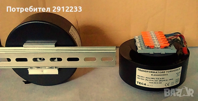 Тороидален трансформатор 24V за DIN шина 100VA, снимка 5 - Друга електроника - 53901799