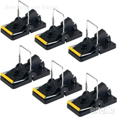 Нови Многократни капани за гризачи 6 броя, лесен монтаж, без отрови, безопасни