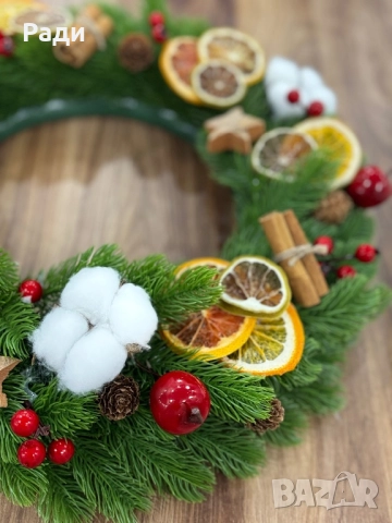 Коледен венец 45 см , снимка 3 - Декорация за дома - 52142995