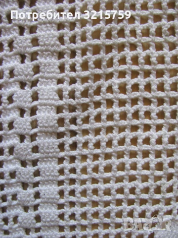 Ръчно плетено перде, ковьор ,памук 133х42см., снимка 5 - Декорация за дома - 50929711