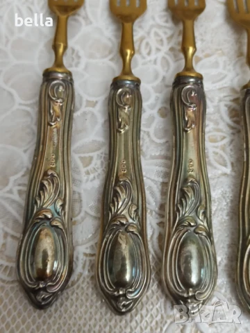 Сребърни стари прибори Солинген комплект , снимка 6 - Антикварни и старинни предмети - 50576022