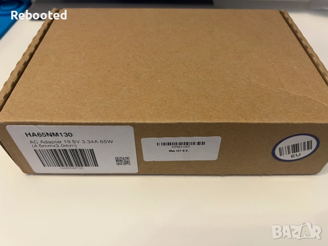 Оригинално Dell зарядно 65W – малка кръгла букса 4.5 mm x 3.0 mm , снимка 2 - Кабели и адаптери - 53350724