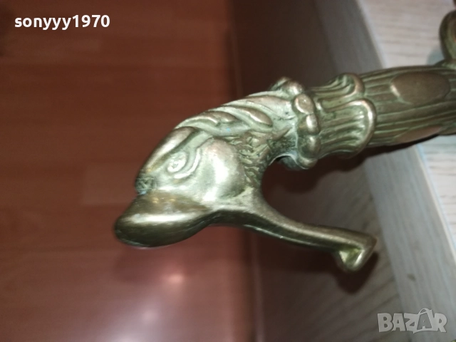 МАСИВЕН НОЖ ОТ ФРАНЦИЯ-МЕД/МЕСИНГ 0510251759, снимка 18 - Антикварни и старинни предмети - 51953526