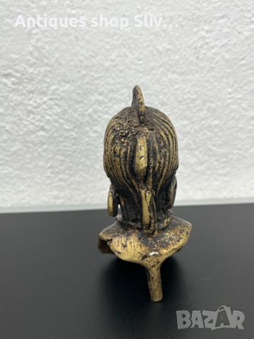 Африканска бронзова скулптура. №5601, снимка 4 - Колекции - 46459638