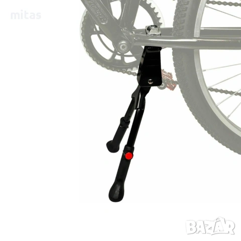 Двойна централна стойка за велосипед WAG, Степенка, Регулилуема, Черна